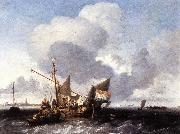 BACKHUYSEN, Ludolf Ships on the Zuiderzee before the Fort of Naarden fgg Norge oil painting reproduction